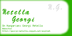 metella georgi business card